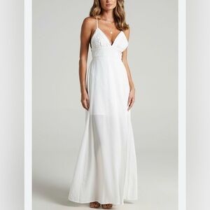 chinese dress ladies Cuffed 3/4 Sleeve V-Neck Tiered Maxi Dress in Canyon Clay Medium